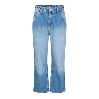 Womens/Ladies Denim Patch Boyfriend Jeans