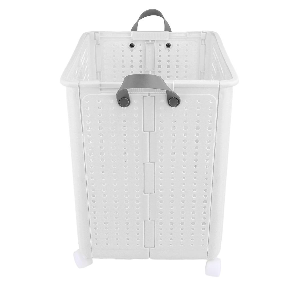 Foldable Laundry Basket with 4 Wheels Space Saving Portable Storage Hamper for Clothing Toys Home Sundries