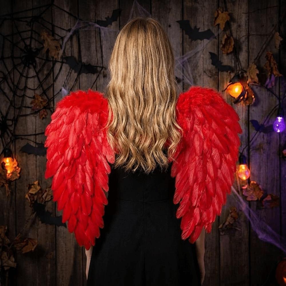 Large Devil Feather Wing Solid Color Halloween Wing Temperament Angel Feather Wing Children