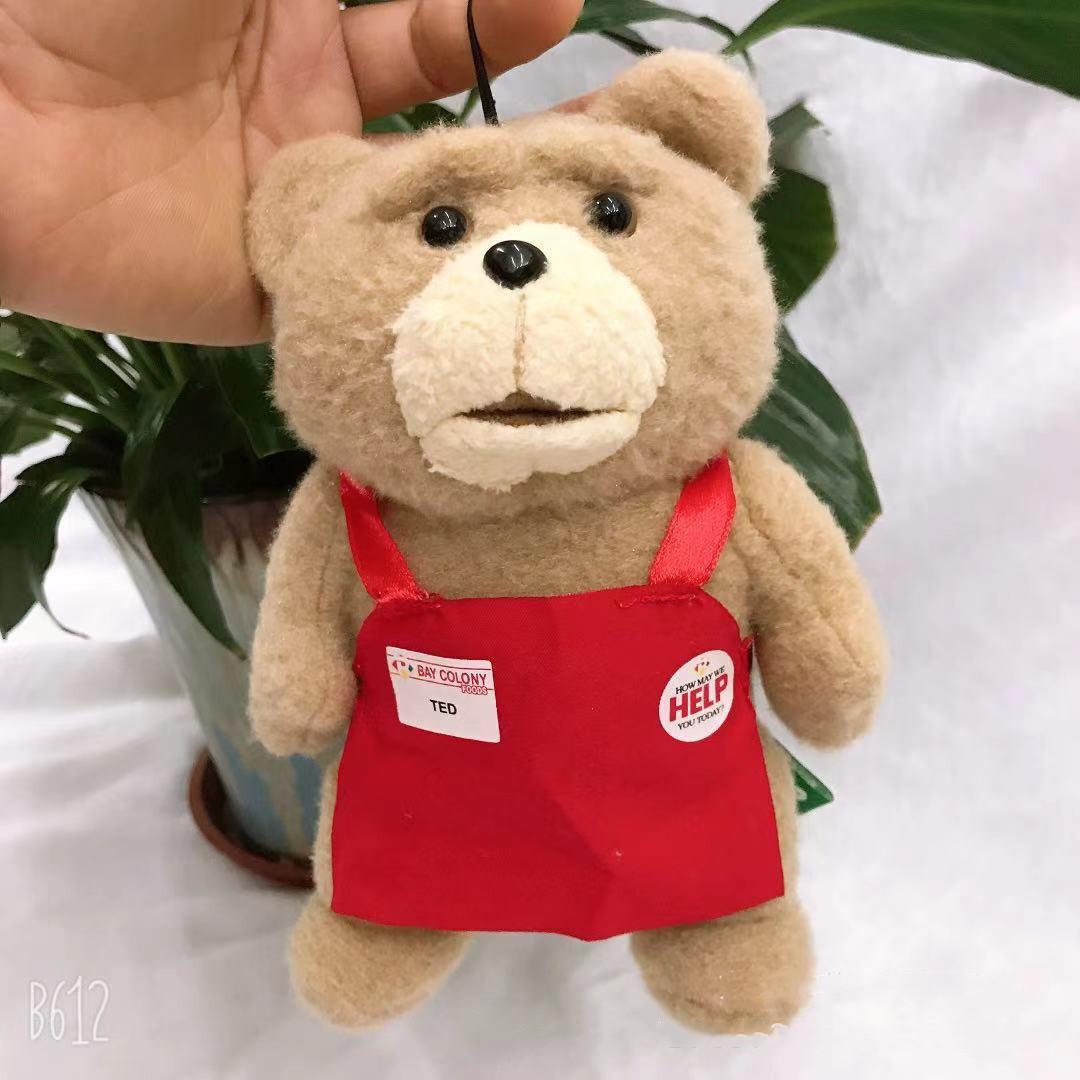 Film Teddybär Ted 2 Plüschtiere in Schürze Weiche Kuscheltiere Plüschanhänger 18 cm Ein Geburtstagsgeschenk für einen guten Freund 18cm black
