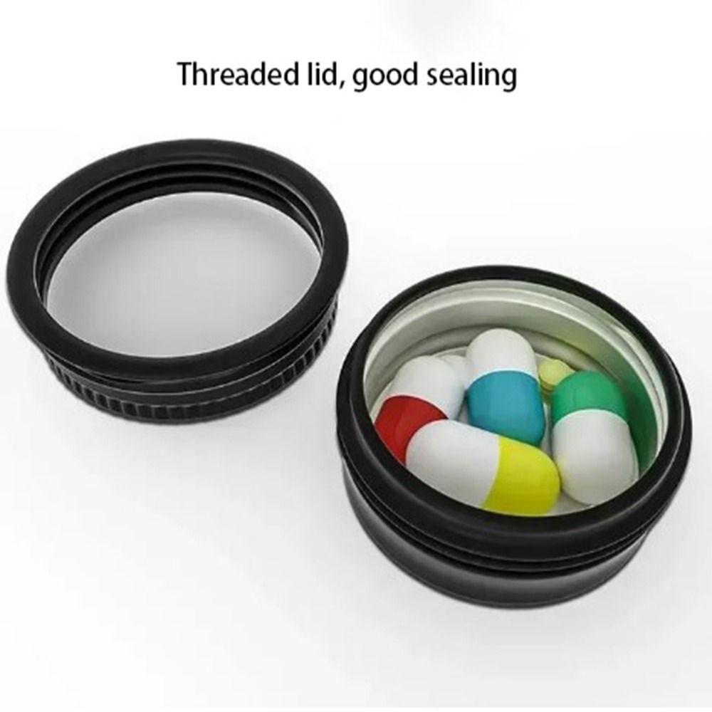 Light-proof Black Pill Box Not Rust Pill Packing Box Modern Mini Medicine Box  Organizer