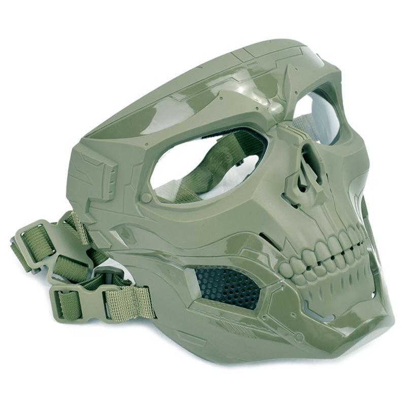 Skull Messenger Tactical Full Face Mask, Halloween Cosplay Scary Mask, Protective Mask for CS Airsoft Wargame