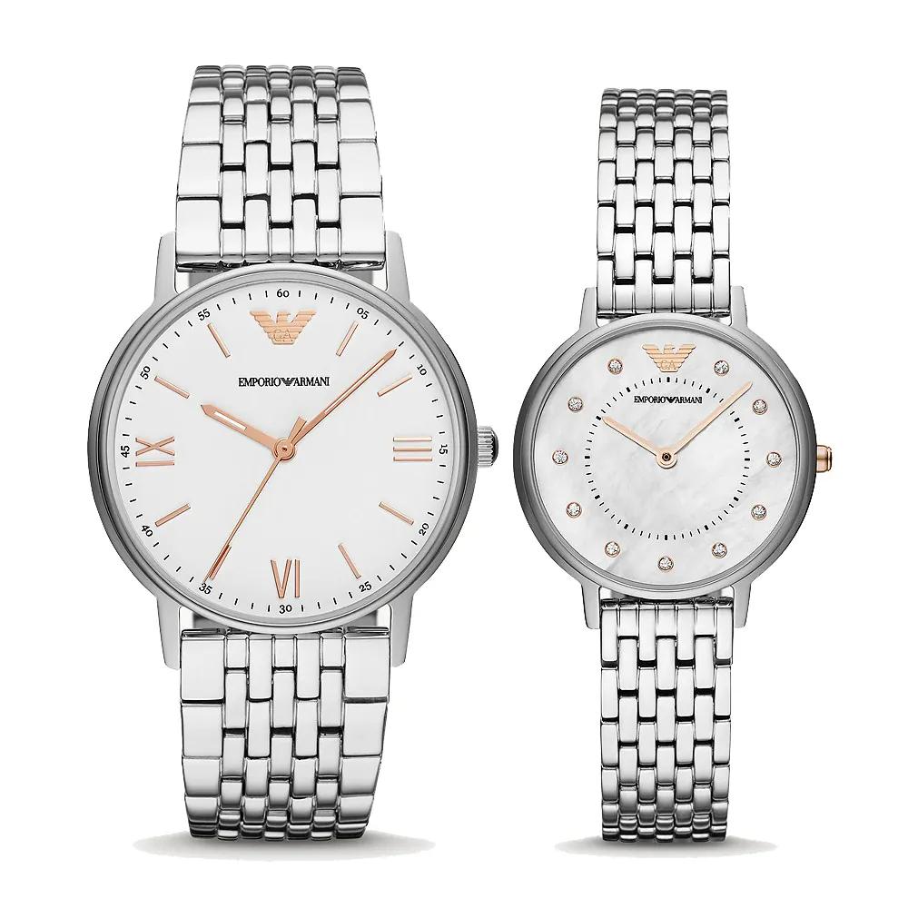 

Мужские кварцевые часы Emporio Armani White Silver AR80014 белый
