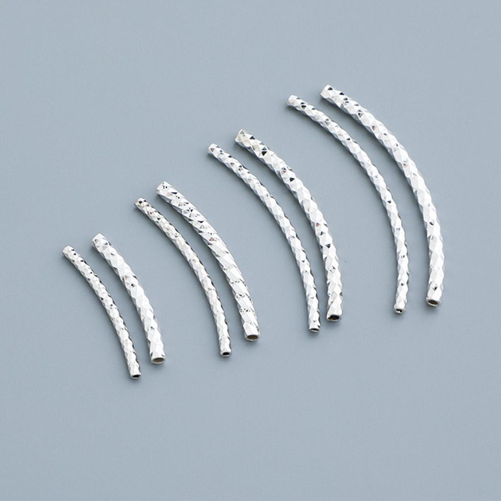 S925 argint sterling floare curbate și margele tubulare pentru brățări și coliere DIY