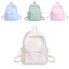Minimalist Solid Color Girls Rucksack With Polyester Lining And Large Capacity For University Students