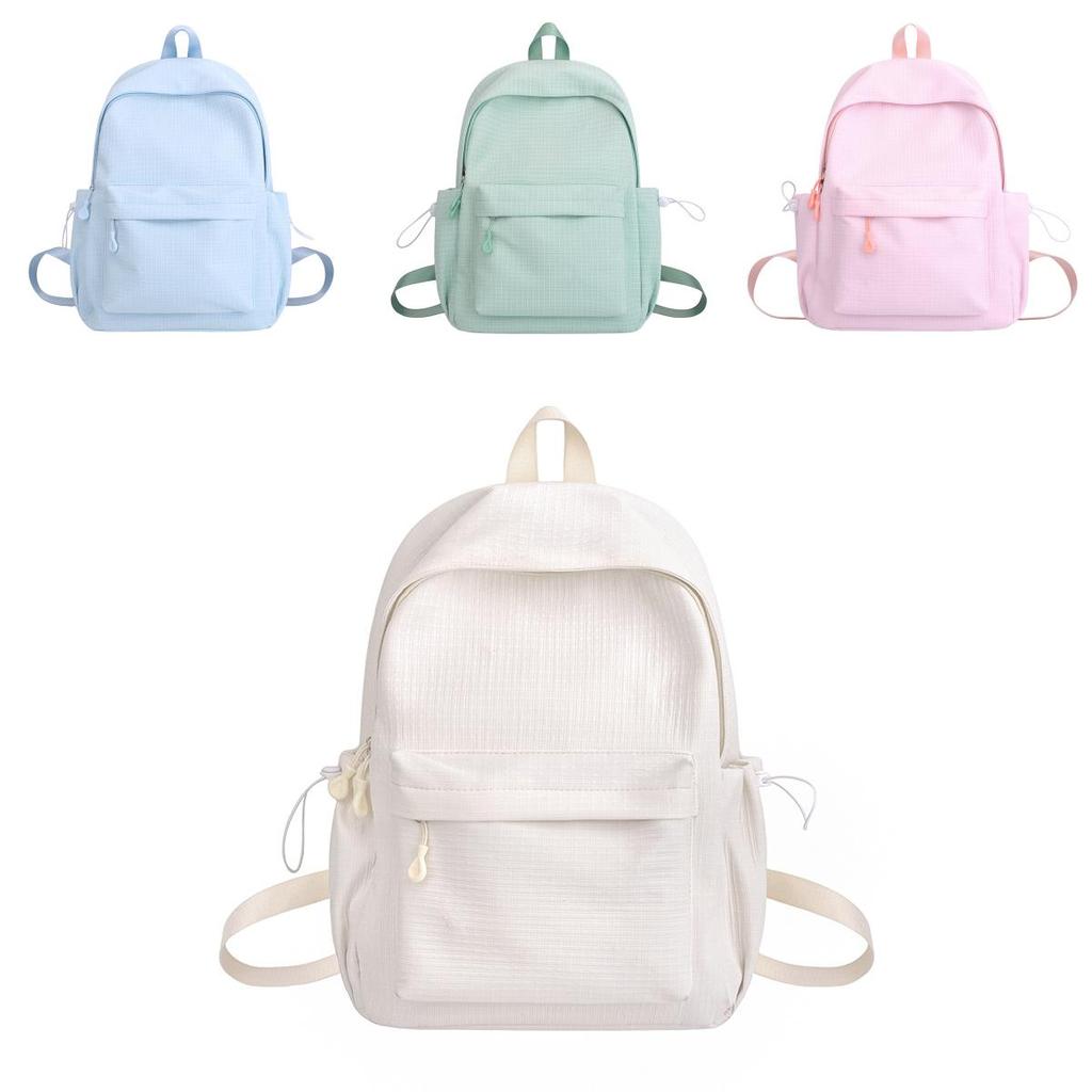 Minimalist Solid Color Girls Rucksack With Polyester Lining And Large Capacity For University Students