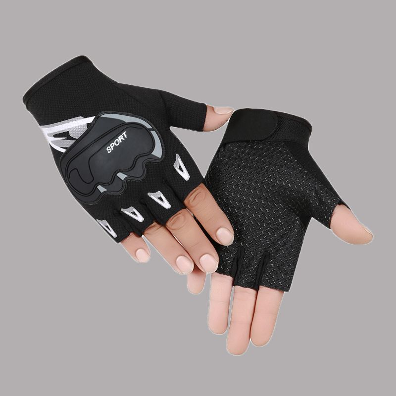 

Cycling Gloves Men s Spring and Summer Thin Half Finger Sports Driving Motorcycle Mountain Bike Non Slip Drop-Resistant Full Finger Touch Screen Half finger black Gray One size