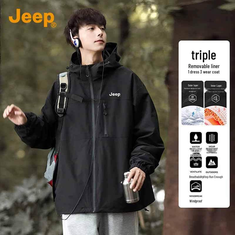 

Jeep Men s 3-in-1 Detachable Outdoor Jacket 2XL
