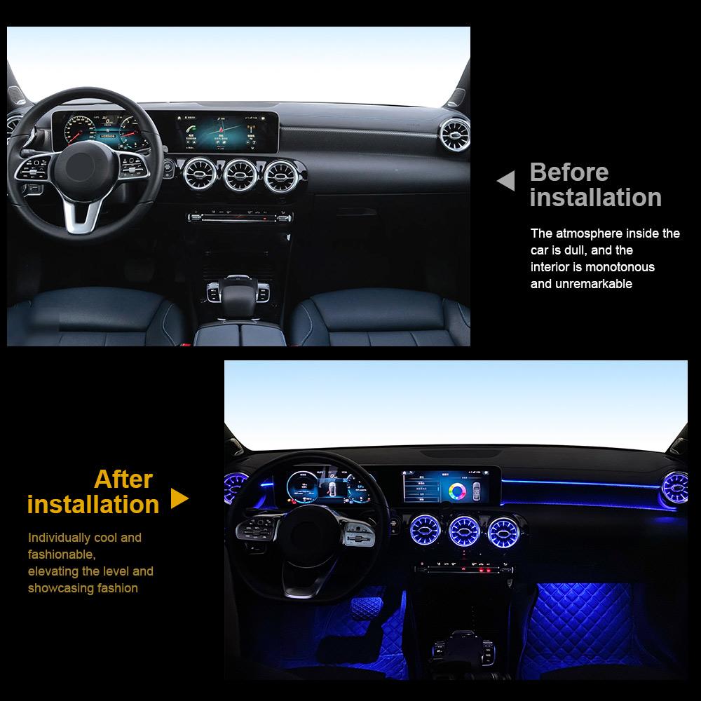 For Mercedes Benz Accessories W177 A-Class CLA W118 CLA W118 Air Vents Car Decoration Ambient App Control Air Conditioning Light