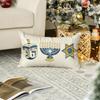 AVOIN colorlife Hanukkah Menorah Light Star of David Throw Pillow Cover, 12 x 20 Inch Chanukah Dreidel Hexagram Holiday Cushion Case for Sofa Couch