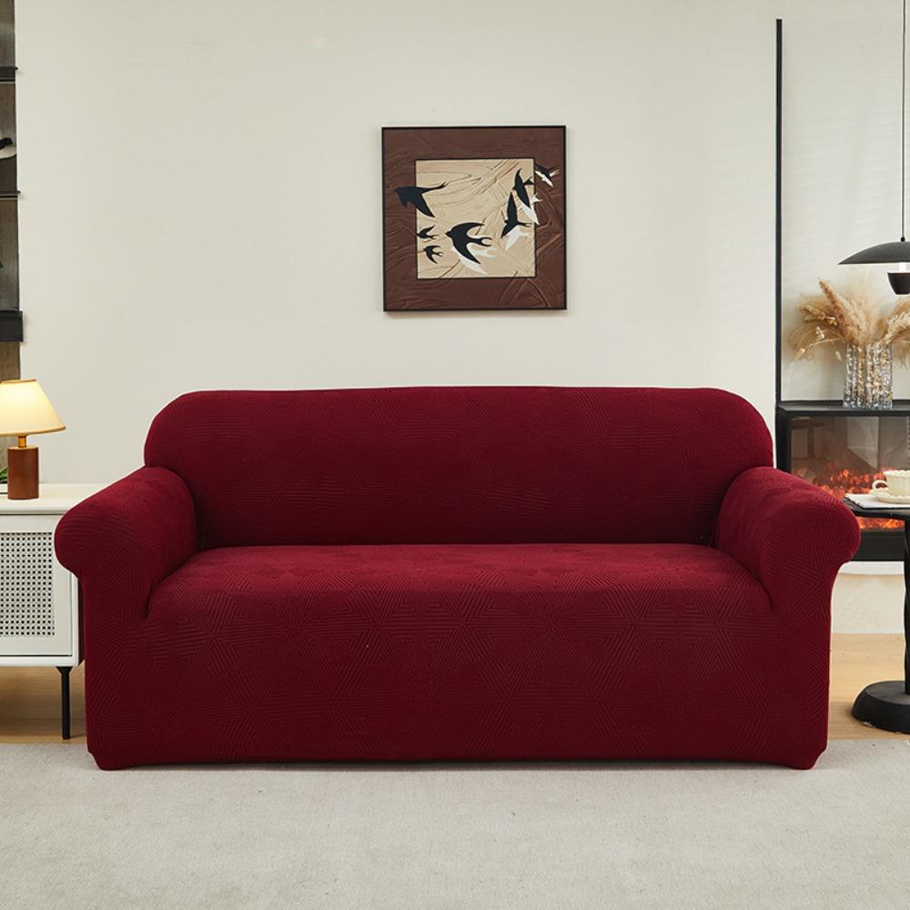 Thick Jacquard Sofa Cover Full Elastic Slipcovers for Single Three Four Seater Solid Color Sofa Protector
