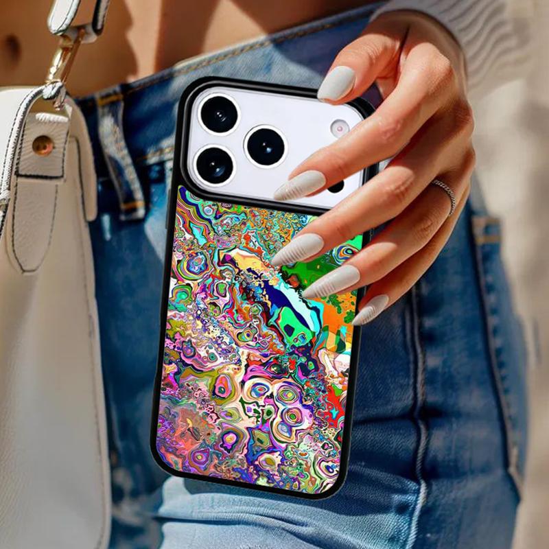 Trippy Psychedelic flowers Phone Case For iPhone 17 Air 14 15 13 12 Max Cover For Apple 16e 11 Pro Max Plus Coque
