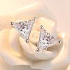 Triangle Zircon Stud Earrings Simple Zircon XINGX Geometric Triangle Earrings Fashion Ear Jewelry