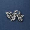 Sturdy Zinc Alloy Foxes Pin Featuring Starry Detailing Secure Clasp Foxes Brooch Ideal For Casual Or Formal Occasions