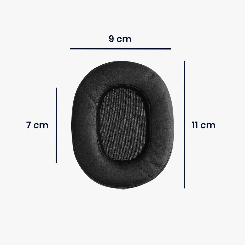 kwmobile 2x Headphone Replacement Ear Pads for Sony Cushioned PU Black Covers, WH-L600 - Leather,