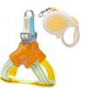 Set Pettorina e Guinzaglio per Cani Traspirante Senza Strangolamento Step-in Pettorina a Gilet per Cani Piccoli Pettorina Regolabile per Cuccioli Rosa Blu Giallo