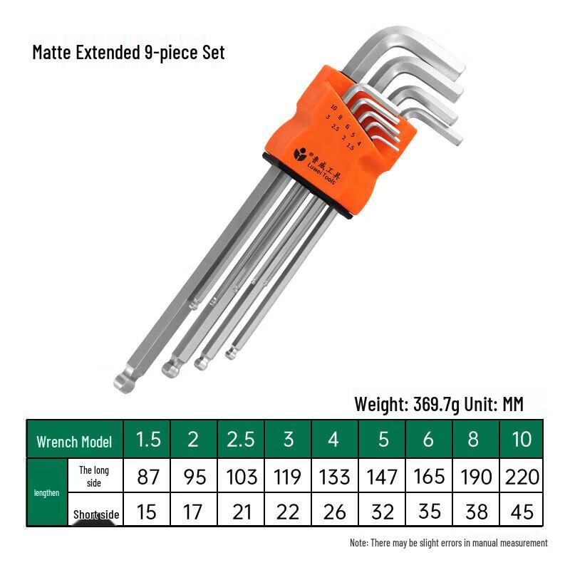 SMVP Ball-End Folding Hex Key Set CN plug (adapter included)