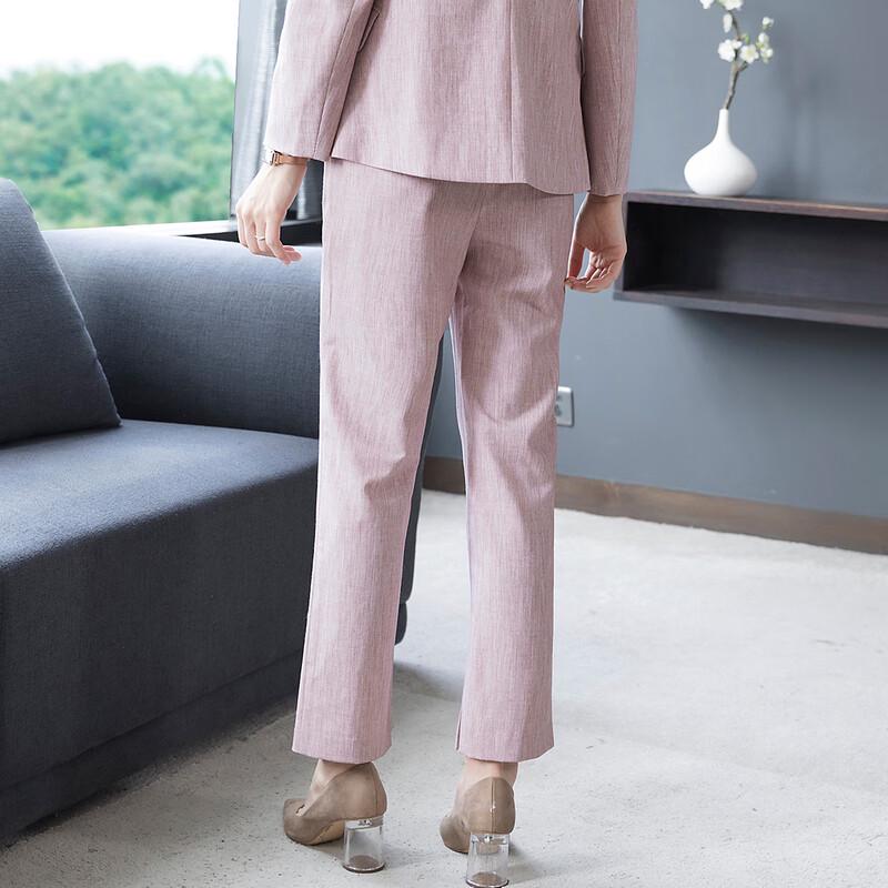 KAVON Women's Fashion Straight-Leg Slit Hem Casual Pants