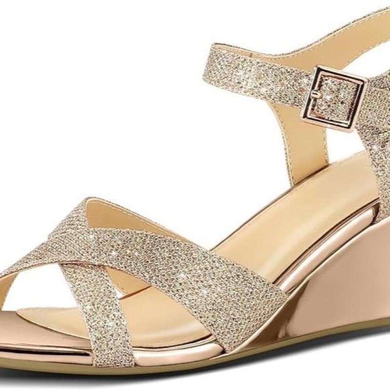 Spring new wedge heel sandals one-button fashionable versatile women's shoes