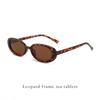 2026 New Sexy Women's Sunglasses Small Oval Sunglasses Fashion Leopard Brown Sun Glasses Luxury Brand Designer Retro Sunglasses