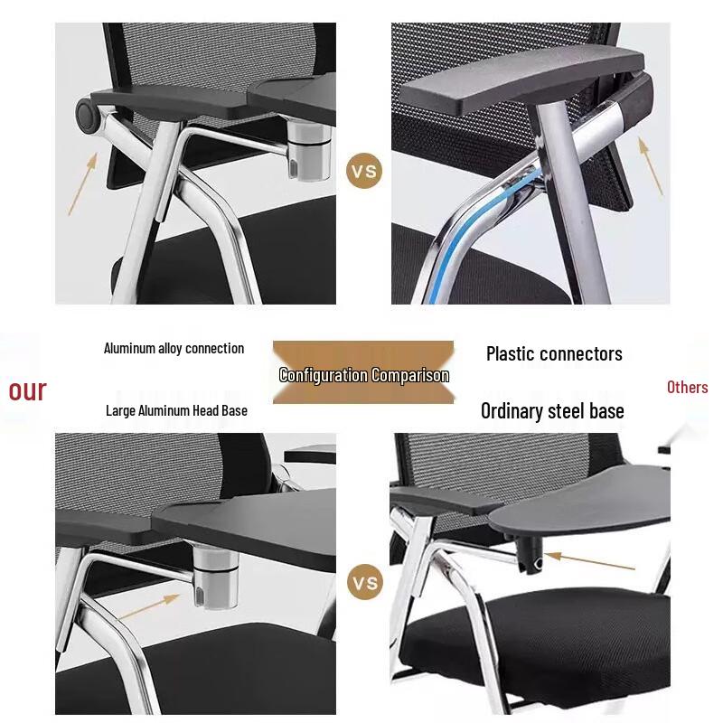 Folding Training Chair with Writing Tablet