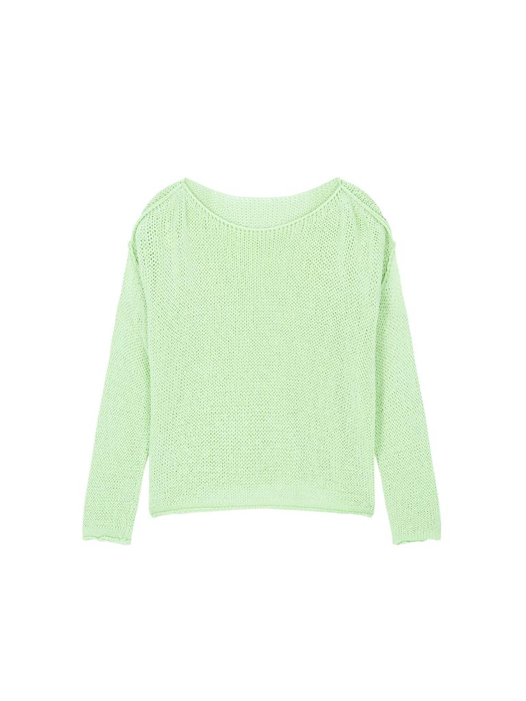 SALAD BAGUNI Boat Neck Mesh Knit - Lime