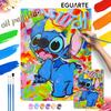 Digital Oil Painting Lilo Stitch Graffiti Pop Art Diy Coloring Handpainted Filling Home Decoration Gift Canvas Wall Decor Kit