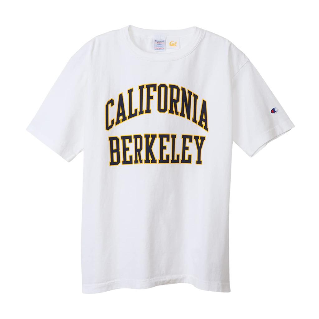 Champion Short Sleeve College Licensed Graphic UC Berkeley Made In Size L T-Shirt, 100% Cotton, 7oz, Print, T1011, Heavyweight, USA, C5-X304, Men's