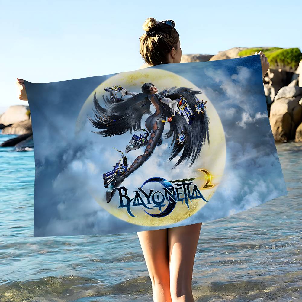 Game Bayonetta Microfiber Beach Towel Absorbent Quick Dry Soft Yoga Swimming Resort Mountain Climbing Towel
