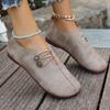 New women's shoes flat-soled mother shoes buckle decoration solid color soft-soled single shoes women's middle-aged and old women's shoes