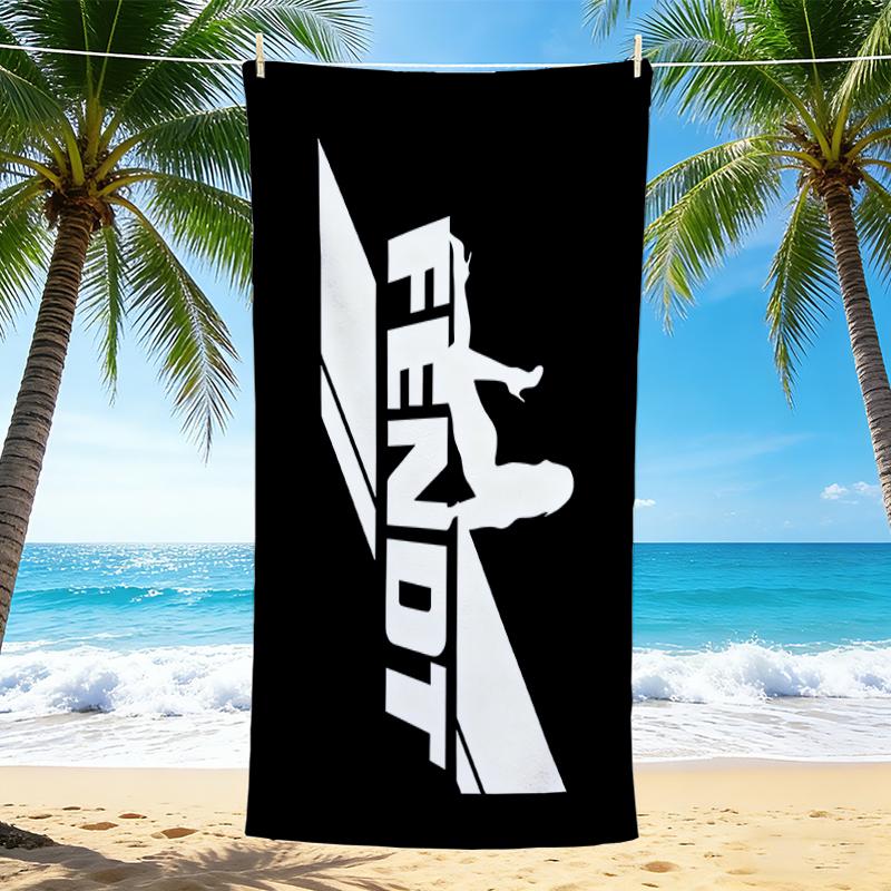 1Pc Fendt Logo Beach Towel, Quick Dry, Multi-Use for Beach Pool Gym Yoga Home Travel, Christmas, Halloween, Xmas Gift M928834