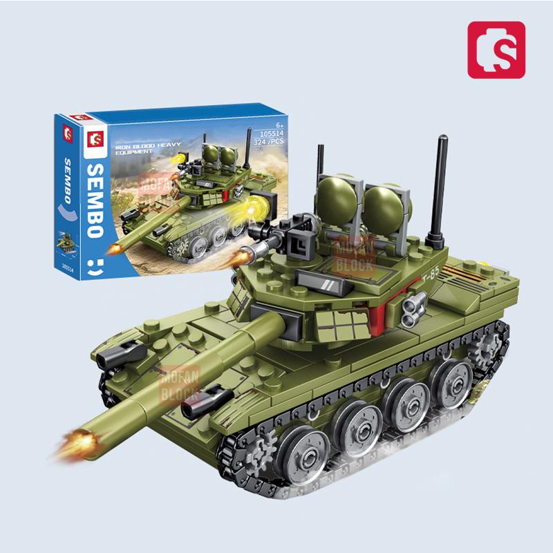 

SEMBO 324pcs Military Series Main Battled Tank Assemblage Building Blocks MOC Car Model Bricks Birthday Gifts Kids Toys for Boys no box