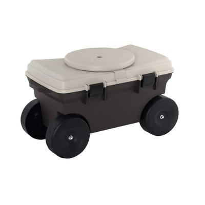 Bestco Field Cart Tray with Swivel Seat, Brown, 51 X 30.5 X 29.5 Cm, MA-2223, Botanical Style