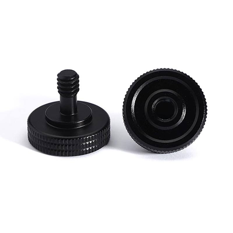 1/4" Dual Nuts Tripod Mount Screw Double Layer Thread Screw Mount Adapter Black Camera Screw Mount For Camera Flash