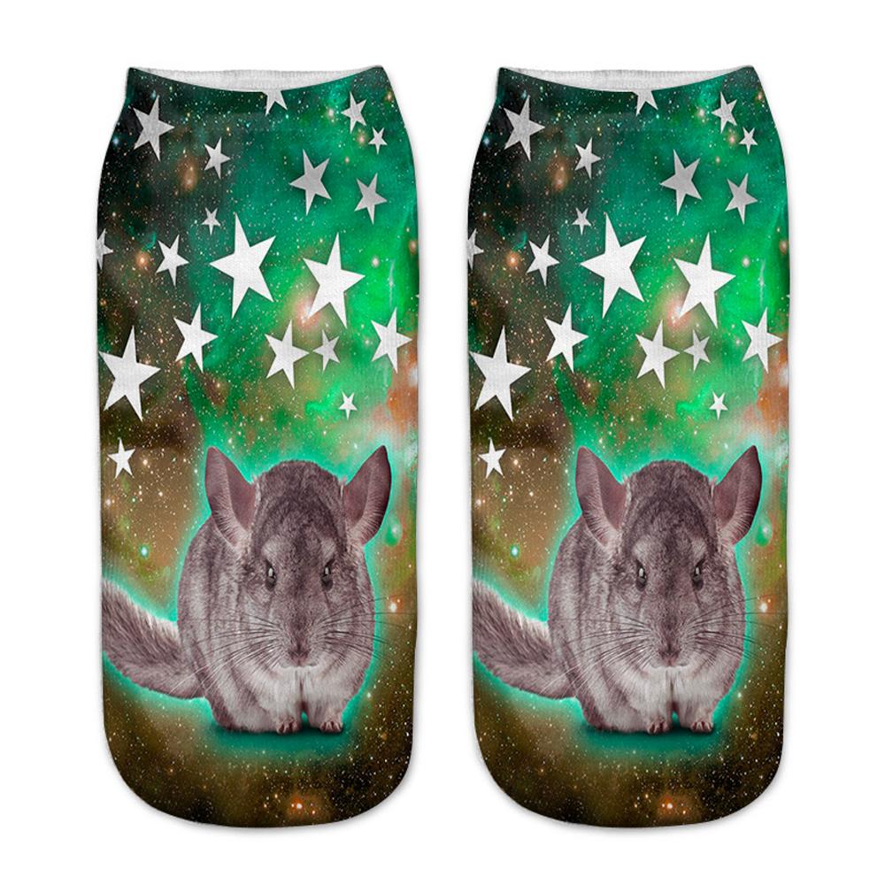New Fashion 3D Printed Mouse Totoro Socks Funny Kawaii Women Cute Animal Fitness Hamster Sokken Dropship