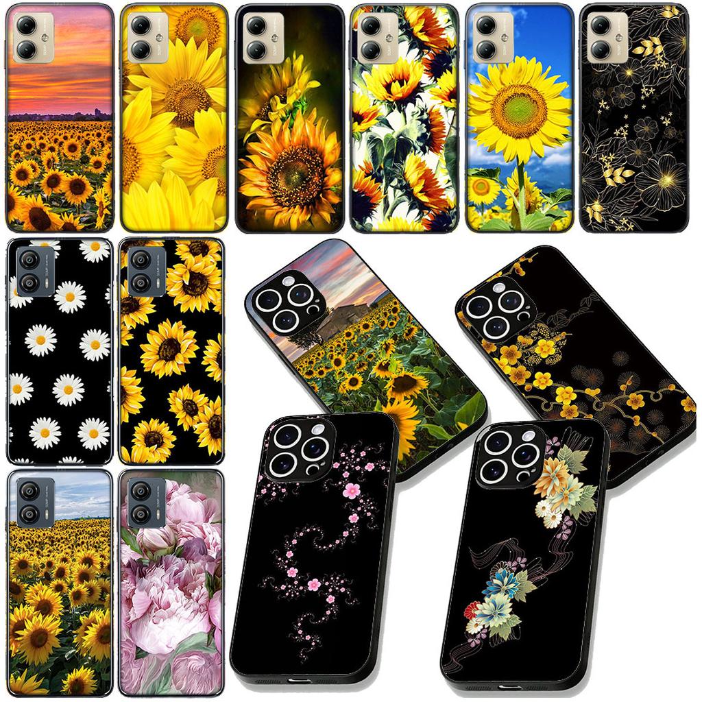 Sunflower Flower Art Painted Colourful Phone Case for Samsung Galaxy A04 j7 J5 J2 Prime J8 A01 A02 A03 A42 M06 M16 M56 M23 G57