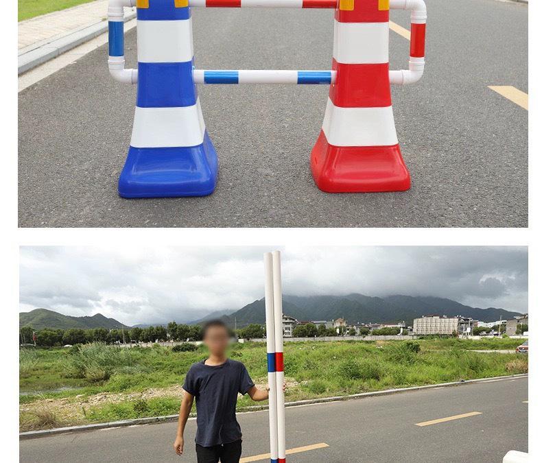 Road Safety Reflective Blue and White Anti-collision Barrel Guardrail Fence