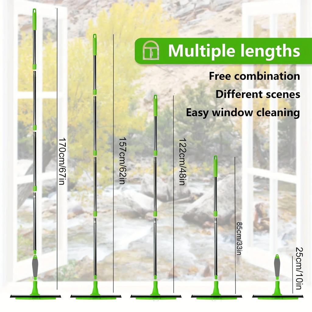 1set Household Windows Telescopic Glass Wiper Sponge Retractable Windshield Squeegee Cleaning Car Glass Door