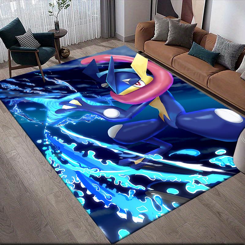 

Greninja Theme Illustration Square Area Rug, Non-Slip Floor Mat for Bedroom, Perfect Gift for Pokemon Fans.chl 60x90cm