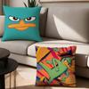 Cartoon P-Phineas and F-Ferb Perry Pillow Case Office Cushions Suitable For Sofa Car Bedroom Decorative Cushion Cover