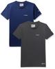 Charged Brisk-002 Melange Round Neck Sports T-Shirt Indigo Size Xs And Charged Pulse-006 Checker Knitt Round Neck Sports T-Shirt Graphite Size Xs