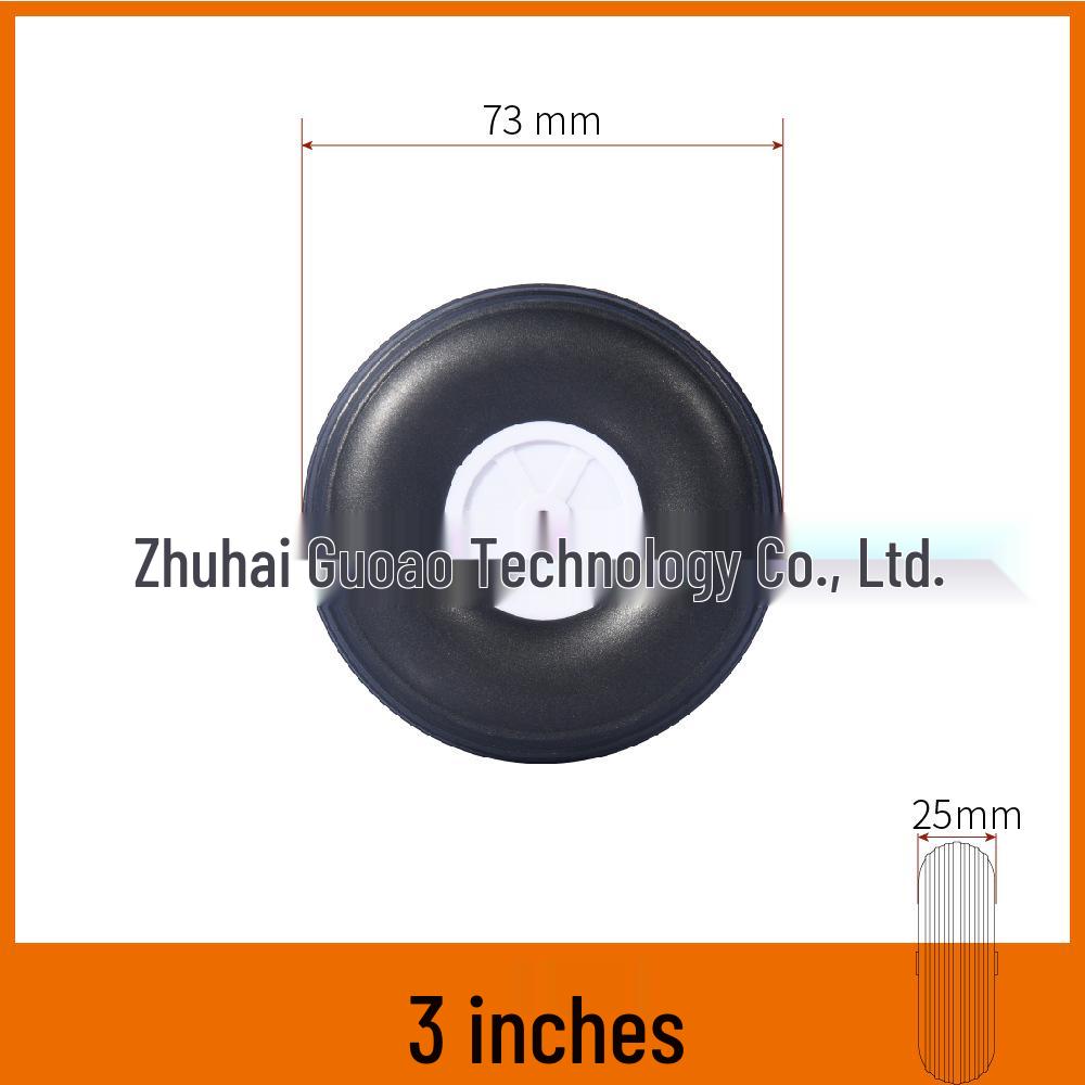 Realistic 20-127mm PU Tires & Sponge Wheels for Fixed-Wing RC Model Aircraft