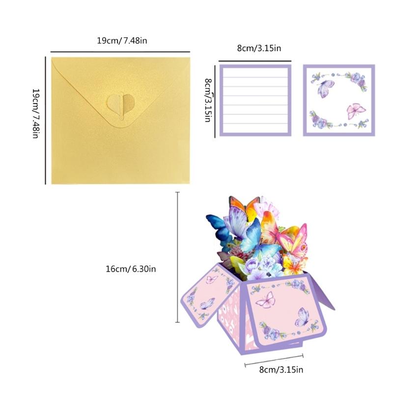 3D PopUp Birthday Cards,Happy Birthday Card, Popup Birthday Greeting Cards with Envelope and Notecards for Husband Wife