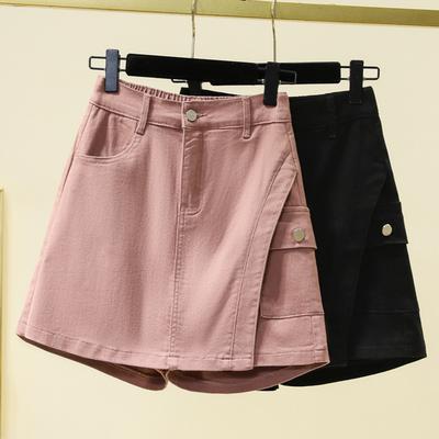 DIMANAF Plus Size 2025 Women Shorts Pants Summer Loose Jeans Short Basic Harem High Waist Pants Elastic Waist