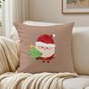 Cute Santa Claus Christmas Cushion Cover Linen Minimalist Soft  for Sofa Bed Home Room Decor