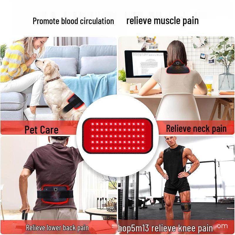 60-Bead Red Light Therapy Belt: Waist, Knee, Leg, Shoulder & Abdomen Warmer