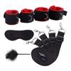 Couple Sex Toy BDSM Bed Restraint Equipment Set Sex Erotic Handcuffs Ankle Eye Mask Whip Alternative Training Game