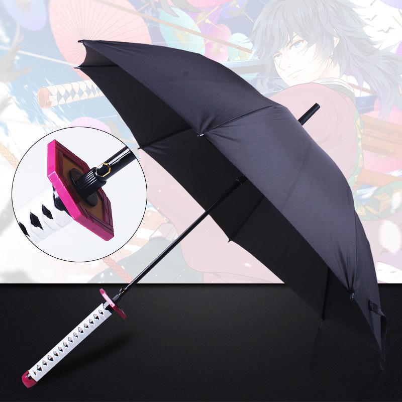 Anime Samurai Schwert Schirm - Kreativer Sonnenschirm mit langem Griff