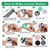 M-Modern-100 Sets Cover Buttons Kit With Tools Size Buttons To Cover Self Cover Buttons DIY Fabric Cloth Cover Buttons Durable 1