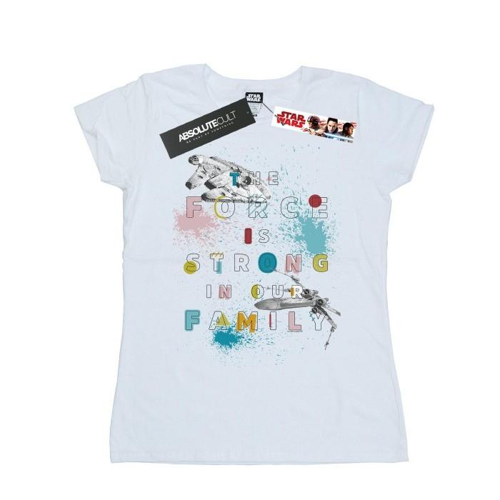 

Star Wars Womens/Ladies Force Family Cotton T-Shirt XXL білий